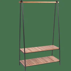 CASA Estantes^ACACIA Estante Para Roupa Preto