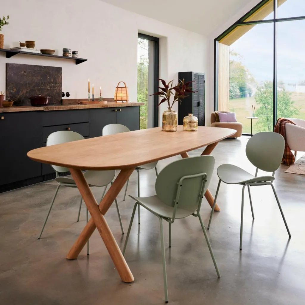 CASA Mesas De Jantar^ACACIA Mesa De Jantar Com Pernas Em X