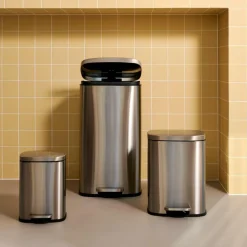CASA Caixotes De Lixo|Baldes De Lixo^ADELE Balde De Lixo Com Pedal 30L Prateado