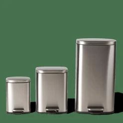 CASA Caixotes De Lixo|Baldes De Lixo^ADELE Balde De Lixo Com Pedal 12L Prateado