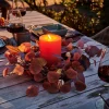 CASA Decoração Para Pendurar|Outono^AUTUMN Coroa De Folhas Castanho