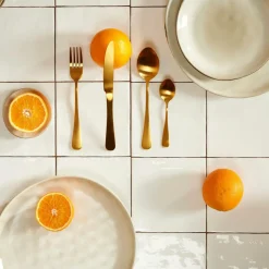 CASA Conjuntos^AXELLE Talheres 16 Peças Dourado