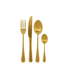 CASA Conjuntos^AXELLE Talheres 16 Peças Dourado