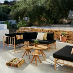 CASA Conjuntos Lounge^BAMBOLETTE Sofá De Canto Aspeto De Bambu