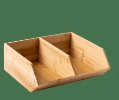 CASA Latas De Alimentos|Caixas De Alimentos^BAMBOO Organizador Empilhável Natural