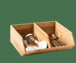 CASA Latas De Alimentos|Caixas De Alimentos^BAMBOO Organizador Empilhável Natural