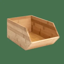 CASA Latas De Alimentos|Caixas De Alimentos^BAMBOO Organizador Empilhável Natural