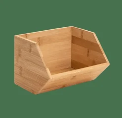 CASA Latas De Alimentos|Caixas De Alimentos^BAMBOO Organizador Empilhável Natural