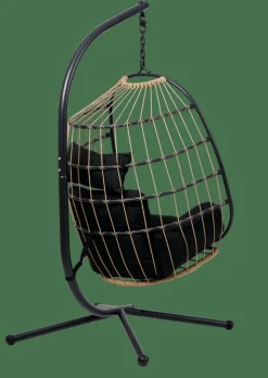 CASA Cadeiras De Pendurar^BAZAI Cadeira Pendente Com Suporte Preto