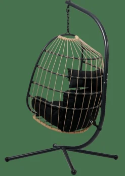 CASA Cadeiras De Pendurar^BAZAI Cadeira Pendente Com Suporte Preto