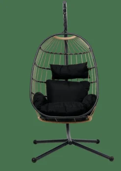CASA Cadeiras De Pendurar^BAZAI Cadeira Pendente Com Suporte Preto
