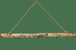 CASA Decoração Para Pendurar|Outono^BIRCH Ramo Com 7 Ganchos Natural