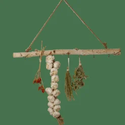 CASA Decoração Para Pendurar|Outono^BIRCH Ramo Com 7 Ganchos Natural