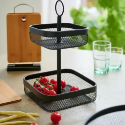 CASA Acessórios De Cozinha^BLACK LUNAR Cesto Quadrado De 2 Peças Preto