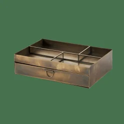 CASA Caixas De Arrumação|Porta-Cartas^BRASS Organizador De Secretária Bronze