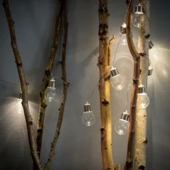CASA Iluminações Para Exterior^BULB Grinalda Iluminada Solar 10 Leds Transparente