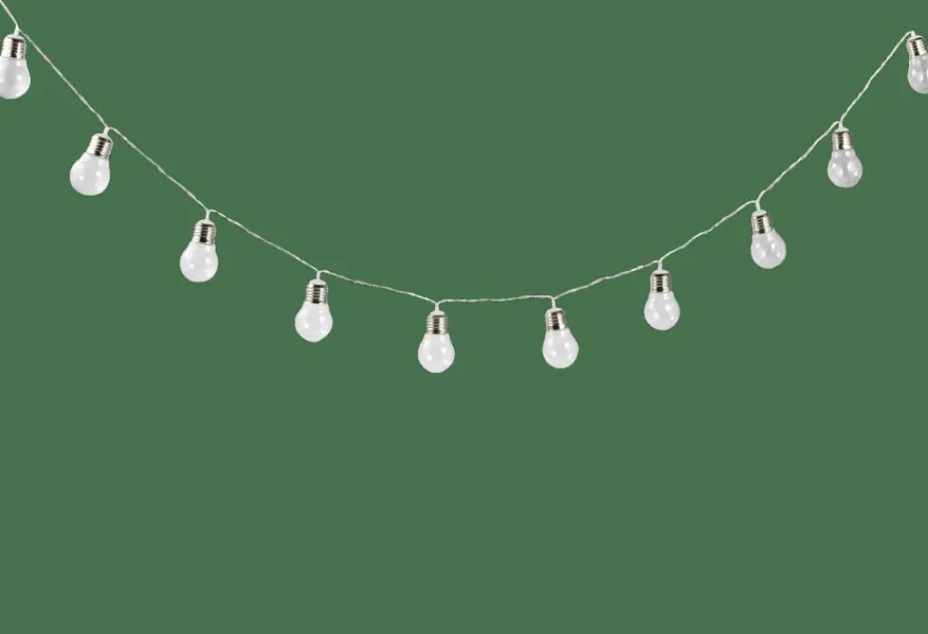 CASA Iluminações Para Exterior^BULB Grinalda Iluminada Solar 10 Leds Transparente