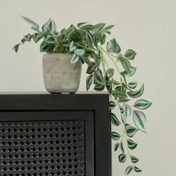 CASA Plantas Artificiais^CALATHEA Planta Pendente Cinzento, Verde, Roxo