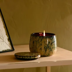 CASA Velas^CERAMIC Vela Em Pote Azul