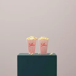 CASA Acessórios De Cozinha^CINEMA Caneca Pipocas Conjunto De 8 Branco, Vermelho