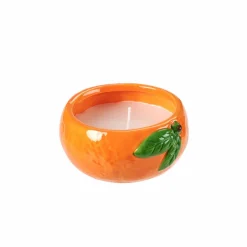 CASA Velas Para Exterior^CITRONELLA Prato Terracota Cor-de-laranja