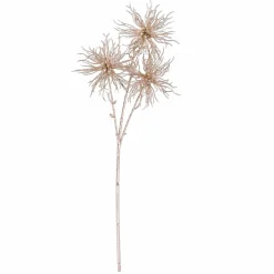 CASA Flores Artificiais^COTTON Ramo Algodão Conjunto De 3 Branco