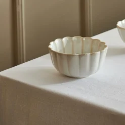 CASA Flores Artificiais^DAHLIA Ramo Com Flores Creme