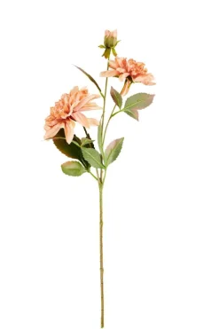 CASA Flores Artificiais^DAHLIA Ramo Com Flores Rosa Pêssego