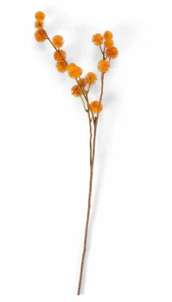 CASA Flores Artificiais|Outono^DANDIL Caule Cor-de-laranja