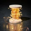 CASA Grinaldas Com Luzes^ELLI Grinalda Iluminada Com 100 LEDs Acobreado