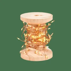 CASA Grinaldas Com Luzes^ELLI Grinalda Iluminada Com 100 LEDs Acobreado