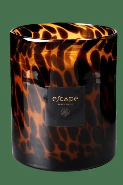 CASA Velas Perfumadas|Velas^ESCAPE BLACK OUDH Vela Perfumada Em Copo Preto, Castanho, Ocre