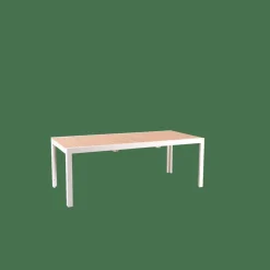 CASA Mesas De Jardim^ETHAN Mesa Extensível Branco, Natural