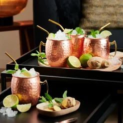 CASA Acessórios Cocktail^FANCY Palhas Com Escova Dourado