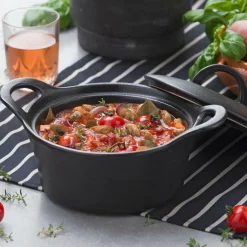 CASA Pratos Para Forno^FERO Tacho Para Forno Com Tampa 80 CL Preto