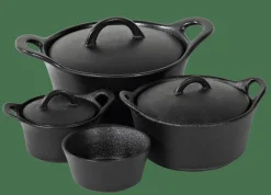 CASA Pratos Para Forno^FERO Tacho Para Forno Com Tampa 40 CL Preto