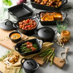 CASA Pratos Para Forno^FERO Tacho Para Forno Com Tampa 40 CL Preto