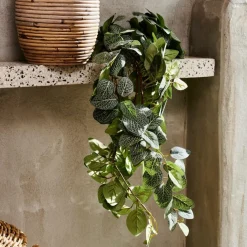 CASA Plantas Artificiais|Ramos Artificiais^FITTONIA Grinalda De Folhas Verde