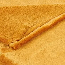CASA Mantas^FLANELLA Manta Amarelo Escuro