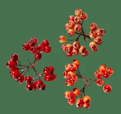 CASA Ramos Artificiais^FOAM Frutos De Roseira Decorativos Vermelho
