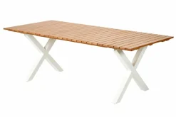 CASA Mesas De Jardim^FORMAX Mesa De Jardim Com Pernas Em X Natural/branco