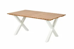 CASA Mesas De Jardim^FORMAX Mesa De Jardim Com Pernas Em X Natural/branco