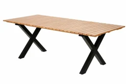 CASA Mesas De Jardim^FORMAX Mesa De Jardim Com Pernas Em X Natural/preto
