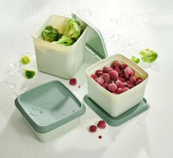 CASA Caixas De Alimentos^FREEZER 10 Caixas Para Congelador Menta, Verde Escuro