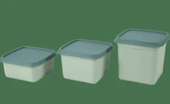 CASA Caixas De Alimentos^FREEZER 10 Caixas Para Congelador Menta, Verde Escuro