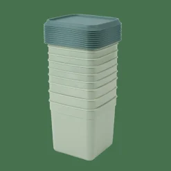 CASA Caixas De Alimentos^FREEZER 10 Caixas Para Congelador Menta, Verde Escuro