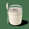 CASA Lancheiras^FRESHMOOD Caixa Pequeno-almoço Com Colher Branco, Castanho, Verde