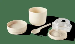 CASA Lancheiras^FRESHMOOD Caixa Pequeno-almoço Com Colher Branco, Castanho, Verde