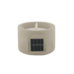 CASA Velas Led|Iluminações Para Exterior^FUEGO Vela LED Solar Cinzento Claro