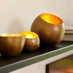 CASA Suportes Para Velas Para Lamparinas^GIMINI Porta-velas Para Lamparinas Dourado
